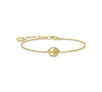 THOMAS SABO Armband Tree of Love mit Steinen vergoldetes Silber A2041-414-14-L19V