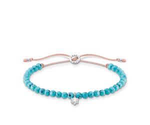 Thomas Sabo Armband - Türkise Perlen mit Stern - A1987-905-17-L20V blau