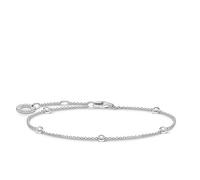THOMAS SABO Armband weiße Steine silber, 925 Sterlingsilber, 16-19 cm Länge