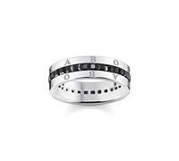 THOMAS SABO Bandring schwarze Steine pavé silber 925 Sterlingsilber, Geschwärzt