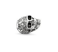 THOMAS SABO Bead Totenkopf mit Lilie 925er Sterlingsilber, Geschwärzt