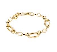Charm-Armband THOMAS SABO "Charm Club Connect: mit drei Connect Links" Gr. 19, gold (gelbgoldfarben), Armbänder, Damen, 19, Silber 925 (recycelt), Charm-Armband (30554249-19) gelbgoldfarben