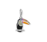 Thomas Sabo Charm-Anhänger Tukan – Silber geschw., Emaille, synth. Spinell, Zirkonia
