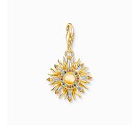 THOMAS SABO Charm-Anhänger bunte Sonne vergoldet 750 Gelbgold Vergoldung, 925 Sterlingsilber
