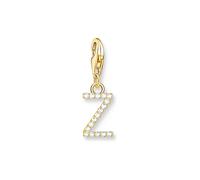 Thomas Sabo Anhänger Charm-Club Buchstabe Z Vergoldet Gelbgold Zirkonia Weiß 1989-414-14