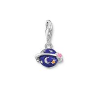 Thomas Sabo Charm-Anhänger Saturn 2041-041-7 - recyceltes 925 Silber, Emaille, Zirkonia, mehrfarbig