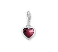 Thomas Sabo Anhänger Charm-Club Herzschliff 2094-699-10 – 925er Silber, roter Herzschliff-Stein