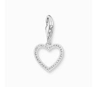 Thomas Sabo Charm Club Original Herz-Charm Recyceltes 925er Silber weiße Steine 2203-051-14