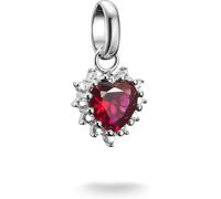 Thomas Sabo Charm Club Connect Charm-Anhänger True Romance rotes Herz Recyceltes 925 Silber CC1279-013-10