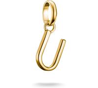 THOMAS SABO Charm-Anhänger Buchstabe U Connect vergoldet 18k Vergoldung, Recyceltes 925 Silber