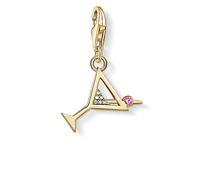 Thomas Sabo Charm-Anhänger Cocktail 1771-995-7 Damen 925er Sterlingsilber 750er Gelbgold-Vergoldung