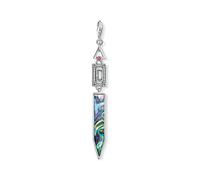 THOMAS SABO Charm-Anhänger Abalone Perlmutt 925er Sterlingsilber, Geschwärzt