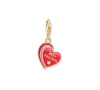 Thomas Sabo Charm-Anhänger BEST FRIENDS Herz vergoldet rot 2117-427-10