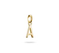 THOMAS SABO Charm-Anhänger Buchstabe A Connect vergoldet 18k Vergoldung, Recyceltes 925 Silber