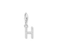 THOMAS SABO Charm-Anhänger Buchstabe H mit weißen Steinen Silber 925 Sterlingsilber