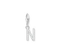Thomas Sabo 1951-051-14 Charm-Anhänger - funkelnder Buchstabe N - Silber & Zirkonia - Weiß