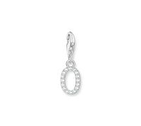 THOMAS SABO Charm-Anhänger Buchstabe O mit weißen Steinen Silber 925 Sterlingsilber