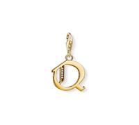 THOMAS SABO Charm-Anhänger Buchstabe Q gold 925er Sterlingsilber; 750er Gelbgold Vergoldung