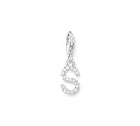 THOMAS SABO Charm-Anhänger Buchstabe S mit weißen Steinen Silber 925 Sterlingsilber