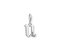THOMAS SABO Charm-Anhänger Buchstabe U silber 925er Sterlingsilber, Geschwärzt
