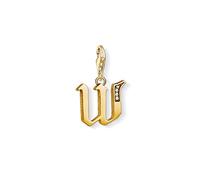 THOMAS SABO Charm-Anhänger Buchstabe W gold 925er Sterlingsilber; 750er Gelbgold Vergoldung