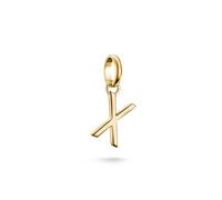 THOMAS SABO Charm-Anhänger Buchstabe X Connect vergoldet 18k Vergoldung, Recyceltes 925 Silber
