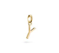 THOMAS SABO Charm-Anhänger Buchstabe Y Connect vergoldet 18k Vergoldung, Recyceltes 925 Silber