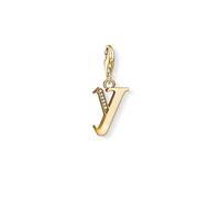 THOMAS SABO Charm-Anhänger Buchstabe Y gold 925er Sterlingsilber; 750er Gelbgold Vergoldung