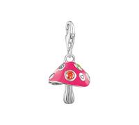THOMAS SABO Charm-Anhänger bunter Pilz Silber Recyceltes 925 Silber, Geschw., Kaltemail
