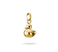 THOMAS SABO Charm-Anhänger Ente Connect – 18k vergoldet, recyceltes 925 Silber, Kaltemail