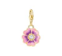 Thomas Sabo Charm-Anhänger Flower 2208-565-7 18k vergoldet recyceltes 925er Silber lila