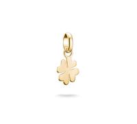 THOMAS SABO Charm-Anhänger Glücksklee Connect vergoldet 18k Vergoldung, Recyceltes 925 Silber