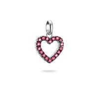 Thomas Sabo Charm-Anhänger Charm Club Herz CC1237-639-10 – rote Steine, recyceltes 925er Silber