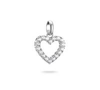 Thomas Sabo Charm-Anhänger Herz CC1237-051-14 mit weißen Steinen, recyceltes 925 Silber