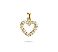 Thomas Sabo Charm-Anhänger Herz CC1237-414-14 18k vergoldet 925 Silber Rubin Zirkonia