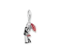 Charm-Einhänger THOMAS SABO "küssendes Paar", bunt (silberfarben, rot), Charms, Damen, Silber 925 (recycelt) (81037857-0) silberfarben, rot