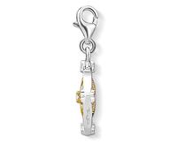 THOMAS SABO Charm-Anhänger Mond & Stern beweglich 925 Sterlingsilber, 750 Gelbgold Vergoldung