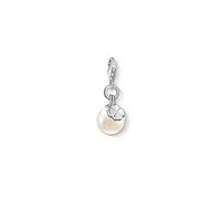 THOMAS SABO Charm-Anhänger Perle mit Kleeblatt 925er Sterlingsilber