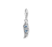 THOMAS SABO Charm-Anhänger Phönix Feder mit blauen Steinen 925 Sterlingsilber 1905-644-1