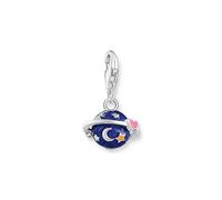Thomas Sabo Charm-Anhänger Saturn 2041-041-7 - recyceltes 925 Silber, Emaille, Zirkonia, mehrfarbig