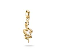 Thomas Sabo Charm-Anhänger Schlange mit Stein Connect – vergoldet (18k), Recyceltes 925 Silber