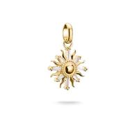 THOMAS SABO Charm-Anhänger Sonne mit Steinen Connect vergoldet 18k Vergoldung, Recyceltes 925 Silber