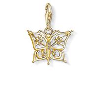 Thomas Sabo Charm-Anhänger Schmetterling Stern & Mond gold weiß 1853-414-14