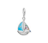 Thomas Sabo 1927-340-7 Charm-Anhänger - Silber geschw. + Glas-Keramik Stein + Emaille - Segelbooot