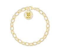 THOMAS SABO Charm-Armband mit Goldbären Logo-Ring vergoldet
