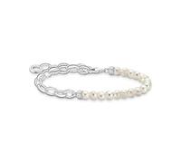 THOMAS SABO Charm-Armband mit weißen Perlen 925 Sterlingsilber A2098-082-14