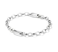 Charm-Armband THOMAS SABO "Charm Club Connect Armband" Gr. 19, silber (silberfarben), Armbänder, Damen, 19, Metall, Charm-Armband (58270406-19) silberfarben