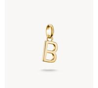 Thomas Sabo Charm Club Connect Charm-Anhänger Buchstabe B 18k Vergoldung Recyceltes 925 Silber CC1208-413-39
