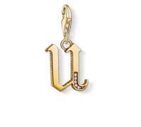 THOMAS SABO Unisex Charm-Anhänger Buchstabe U gold 925 Sterlingsilber 1627-414-39