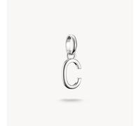 Charm Buchstabe THOMAS SABO "Charm Alphabet/Buchstabe - Connect", silber (silberfarben), Charms, Damen, C, Silber 925 (recycelt) (69056347-0) silberfarben